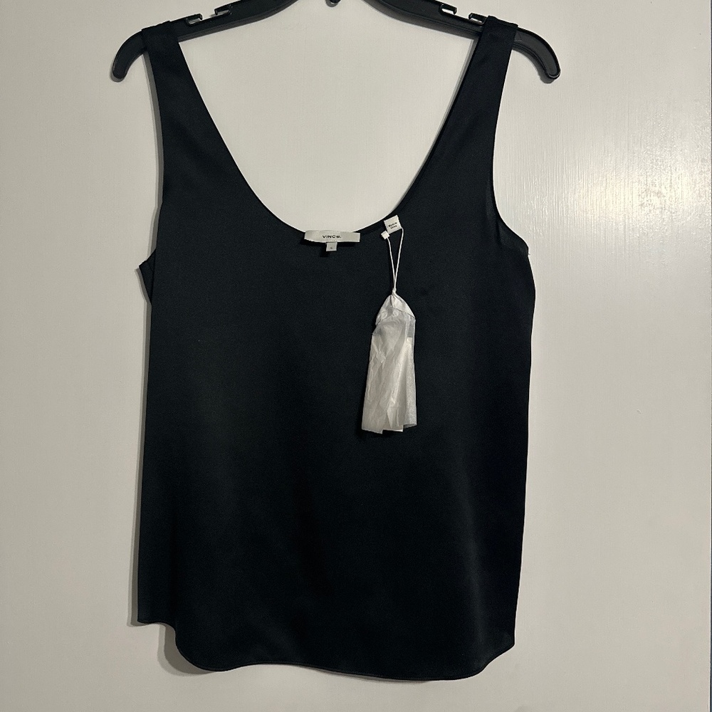 Vince Tie-Back Silk Tank size S black
